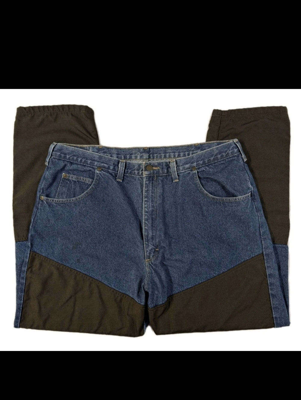 Wrangler Mens 42x30 Upland Hunting Brush Pants Briar Denim Jeans Nylon 97GRZIN